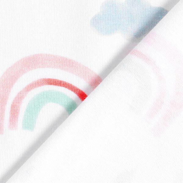 GOTS Jersey coton Monde arc-en-ciel aquarelle | Tula – blanc, image number 4