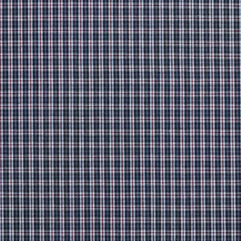 Tissu pour chemise à doubles carreaux – bleu marine/rouge bordeaux, image number 1