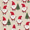 Tissu de décoration Semi-panama pères Noël joyeux – nature,  thumbnail number 6