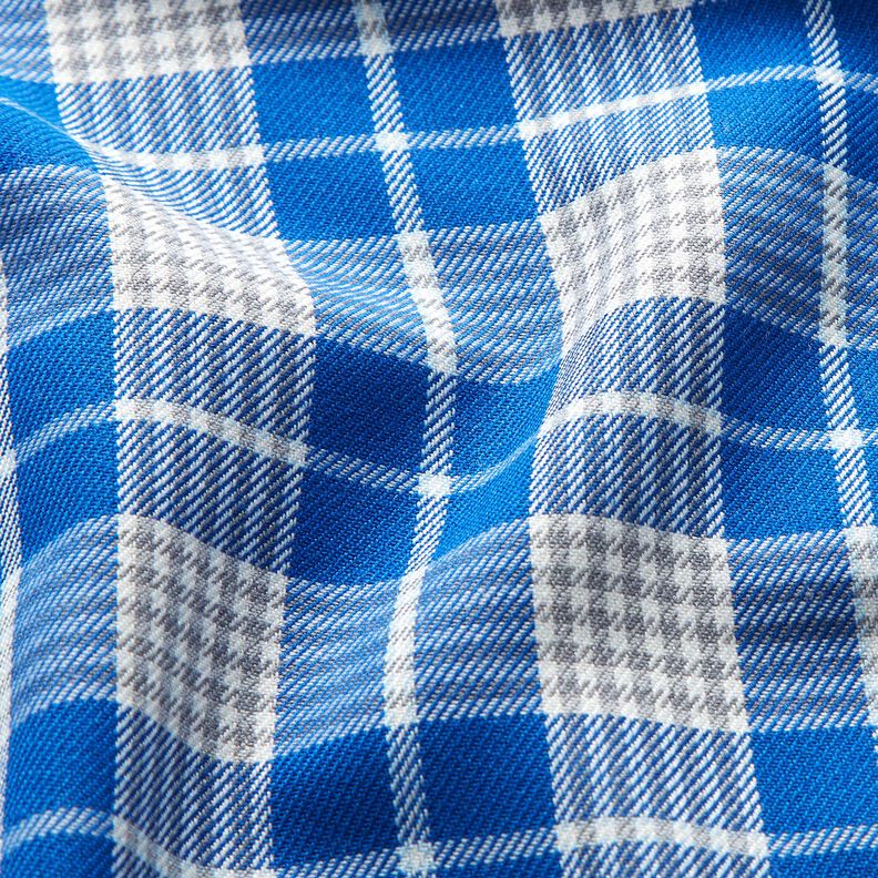 Viscose mélangée Prince de Galles – bleu, image number 2