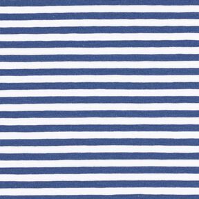 Jersey coton Rayures étroites – bleu jean/blanc, 