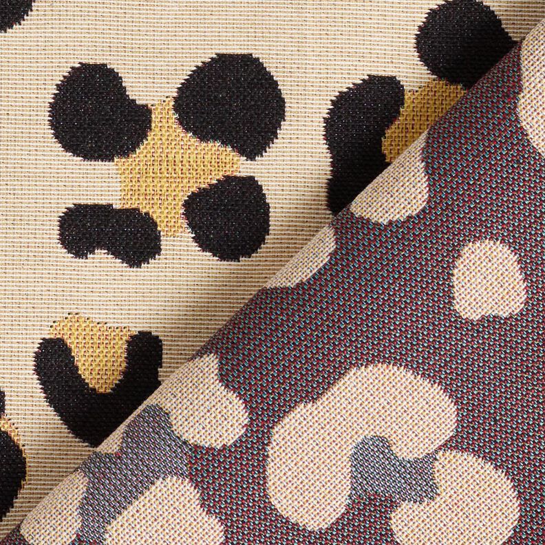 Tissu de décoration Gobelin Léopard – beige clair/noir, image number 4