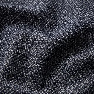Maille jacquard en coton-viscose mélangés Poivre & sel – bleu marine, 
