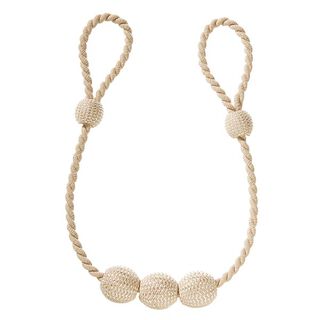 Embrasse avec boules décoratives, réglable en longueur – beige clair | Gerster, 