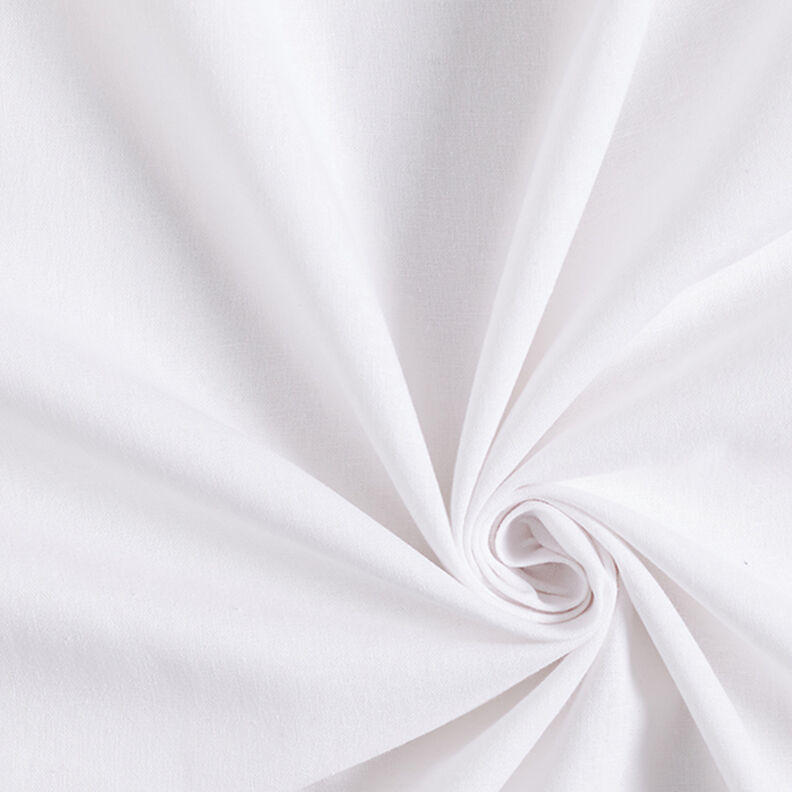 Mélange lin coton Uni – blanc,  image number 1