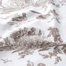 Tissu de décoration Semi-panama Joyeux danseurs 280 cm – taupe/blanc,  thumbnail number 2