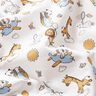 Popeline coton Bébés animaux sur les nuages – blanc,  thumbnail number 2
