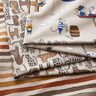 Tissu de décoration Semi-panama rayures peintes – nature/marron,  thumbnail number 5
