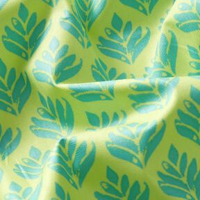 Coton enduit Sujets abstraits – jaune citron/bleu aqua, 
