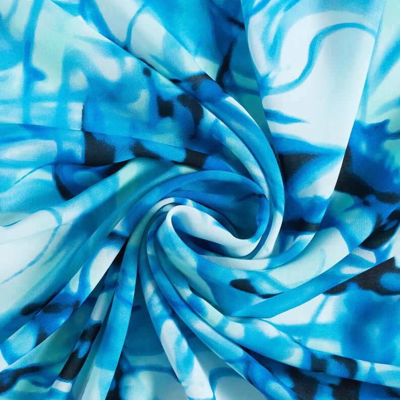 Mousseline Nuages de brume – bleu brillant,  image number 3