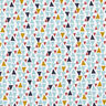 Tissu en coton Cretonne mini-triangles – bleu aqua/blanc,  thumbnail number 1