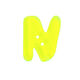 Bouton lettre fluo – N,  thumbnail number 1