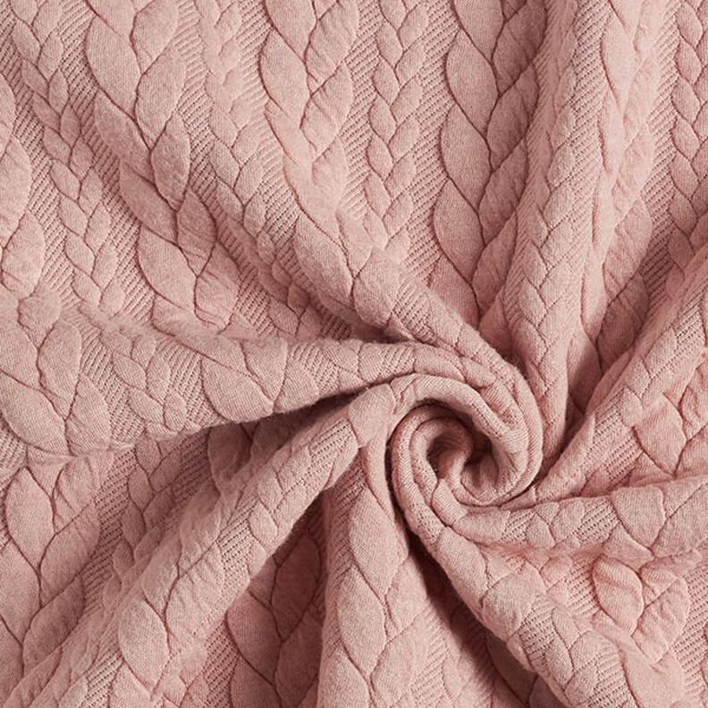 Jersey jacquard Cloqué Torsades – rosé,  image number 3