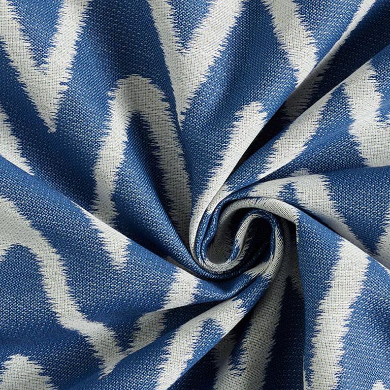 Tissus pour l’extérieur Jacquard Motif ikat – bleu,  image number 3