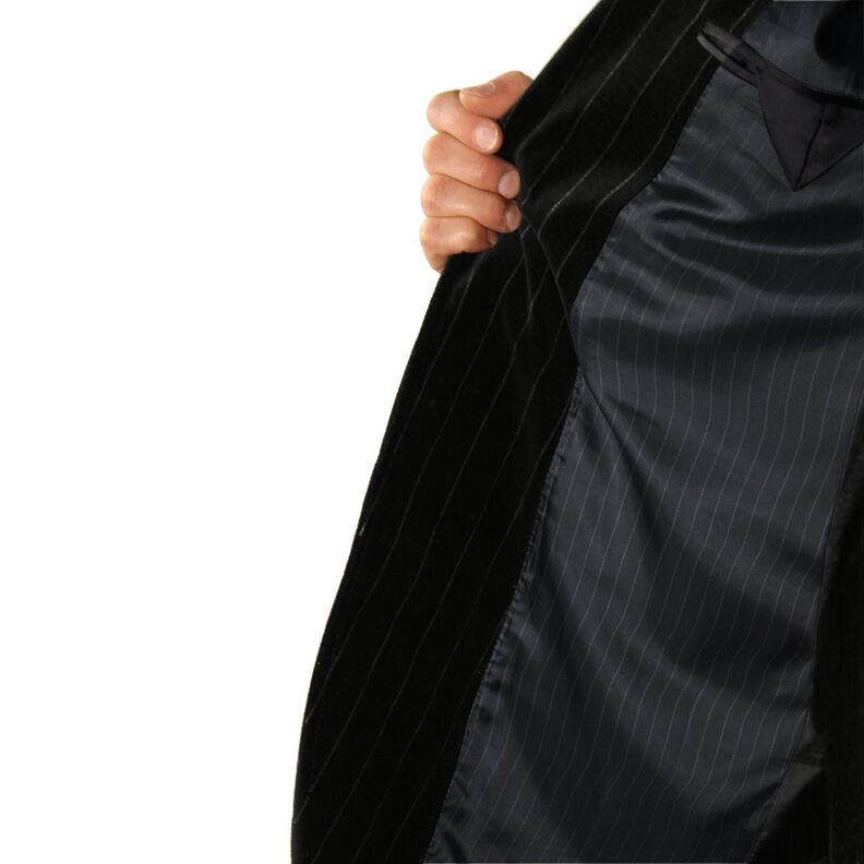 Tissu de doublure Jacquard rayures verticales – anthracite,  image number 5