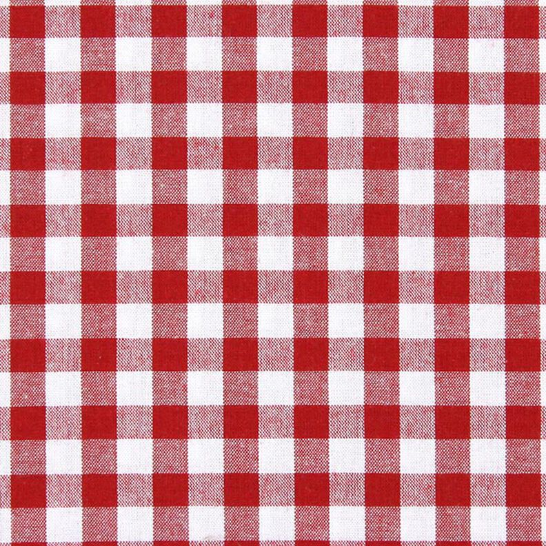 Tissu en coton Vichy à carreaux 1 cm – rouge/blanc,  image number 1