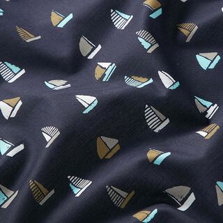 GOTS Batiste Voiliers | Tula – bleu nuit, 