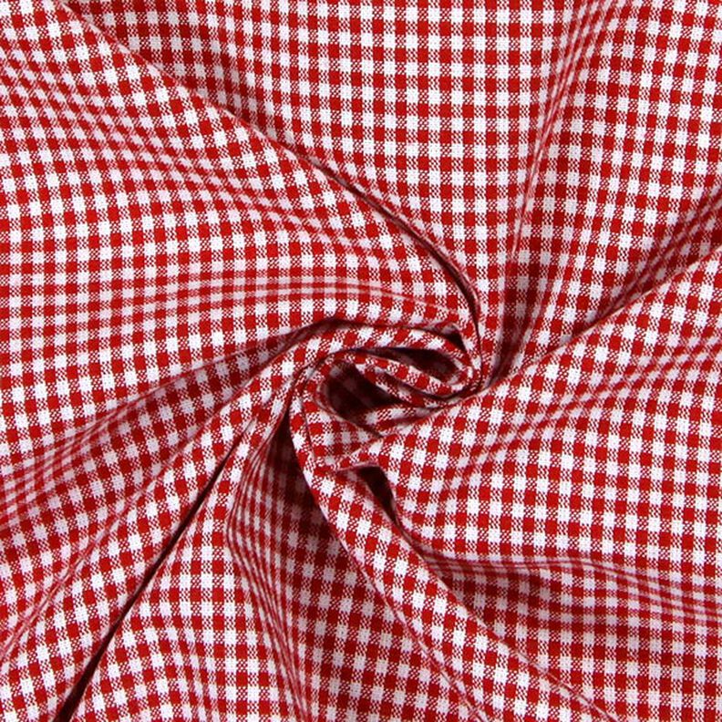 Tissu en coton Vichy à carreaux 0,2 cm – rouge/blanc,  image number 2