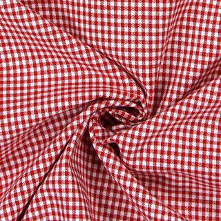 Tissu en coton Vichy - 0,2 cm – rouge vif, 
