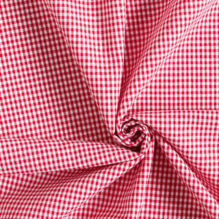 Tissu en coton Vichy - 0,2 cm – rouge vif, 