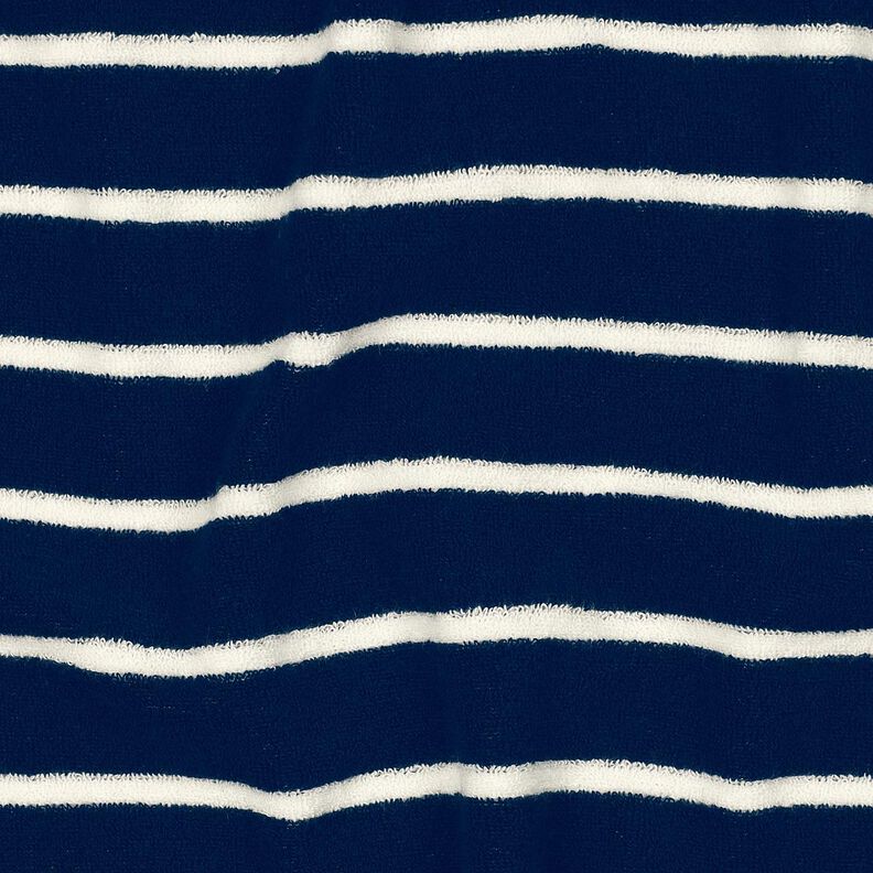 Jersey éponge rayures – bleu nuit/ivoire,  image number 2