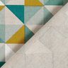 Tissu de décoration Semi-panama motif losange rétro – pétrole/moutarde,  thumbnail number 4