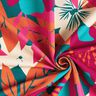French Terry Sweat d’été Grandes fleurs – pétrole,  thumbnail number 3