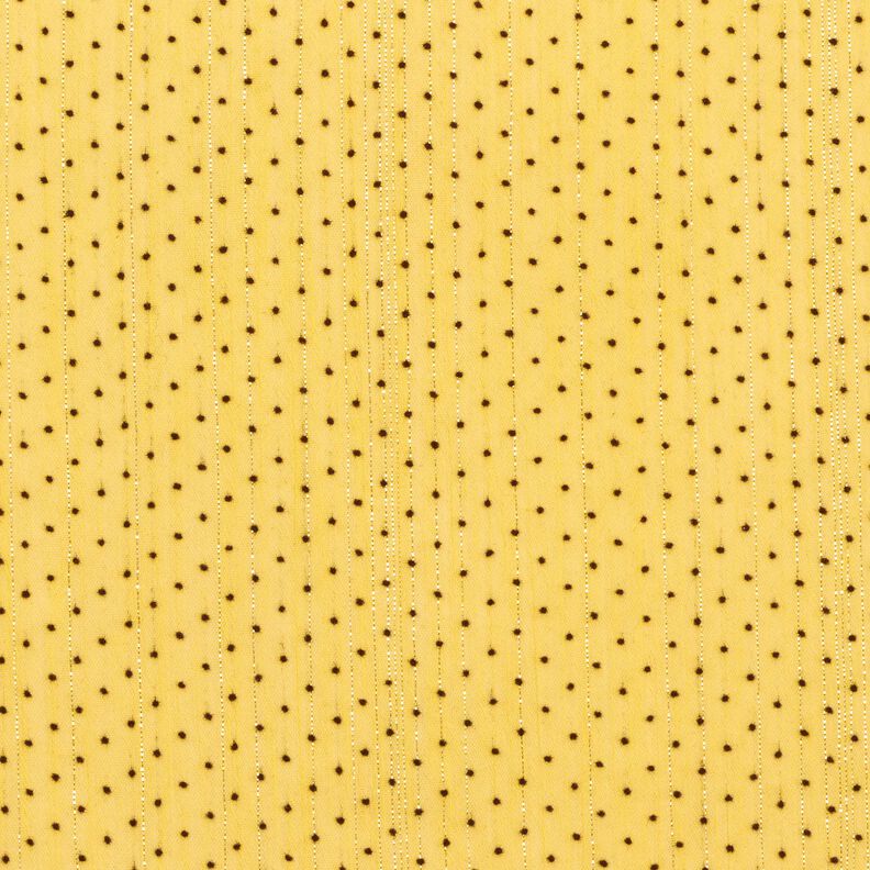 Mousseline Rayures et pois pailletés – jaune citron, image number 1