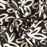 Crêpe de viscose avec fleurs hawaïennes peintes – noir/ivoire,  thumbnail number 3