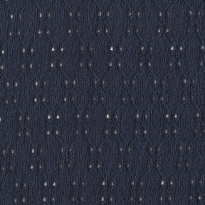 Jersey Krinkel à broderie anglaise – bleu nuit, 