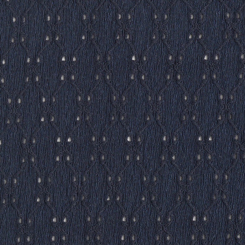 Jersey Krinkel à broderie anglaise – bleu nuit,  image number 1