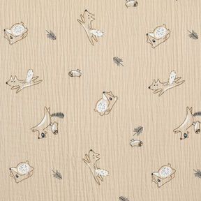 Tissu double gaze de coton Tamias – nature, 