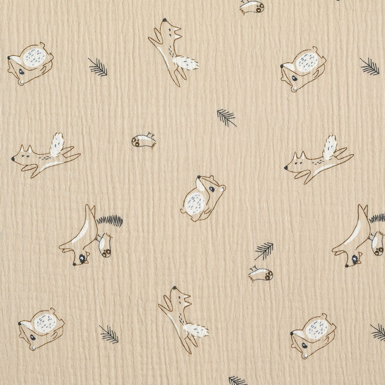 Tissu double gaze de coton Tamias – nature,  image number 1