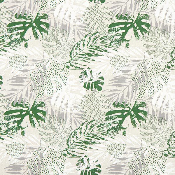 Coton enduit feuilles exotiques – nature/vert,  image number 1