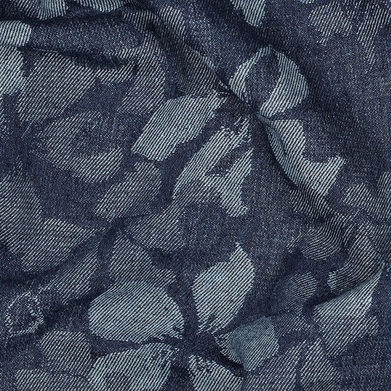 Denim mélange de coton fleurs – bleu jean,  image number 2