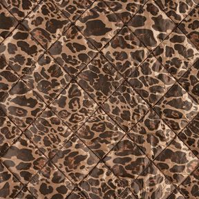 Tissu matelassé Losanges et lion – mocca/marron foncé, 