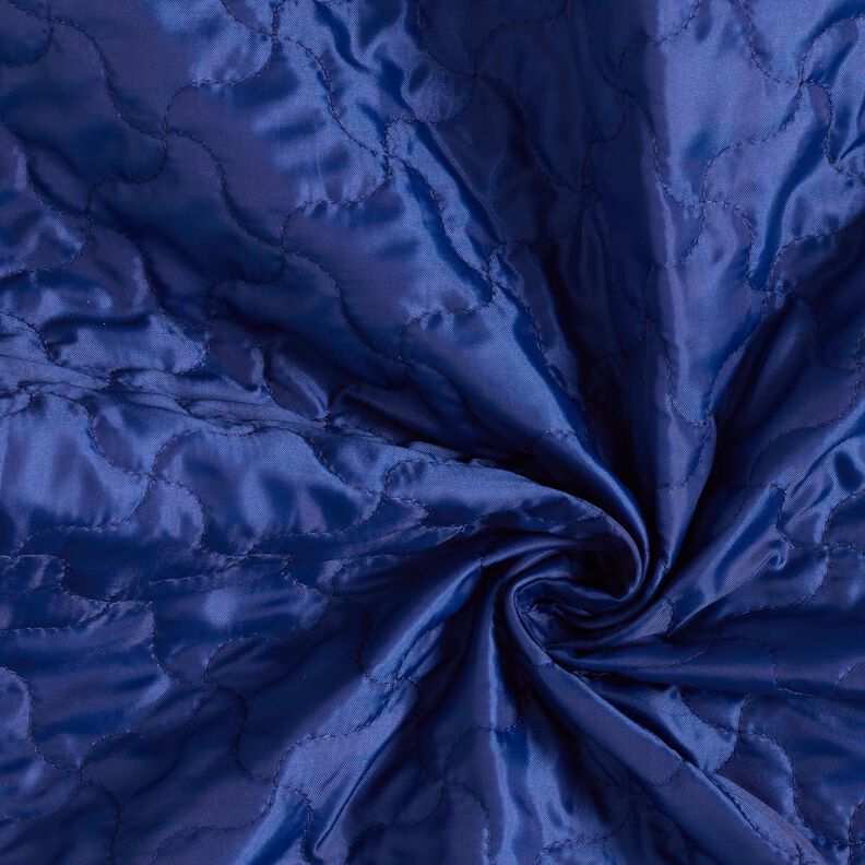 Tissu matelassé avec losanges abstraits – bleu marine,  image number 5