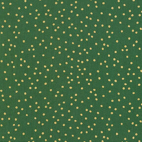 Tissu en coton Popeline Petits points – vert/or, 