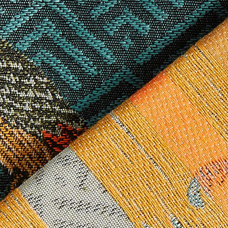 Jacquard Gobelin Paon – pétrole,  image number 4