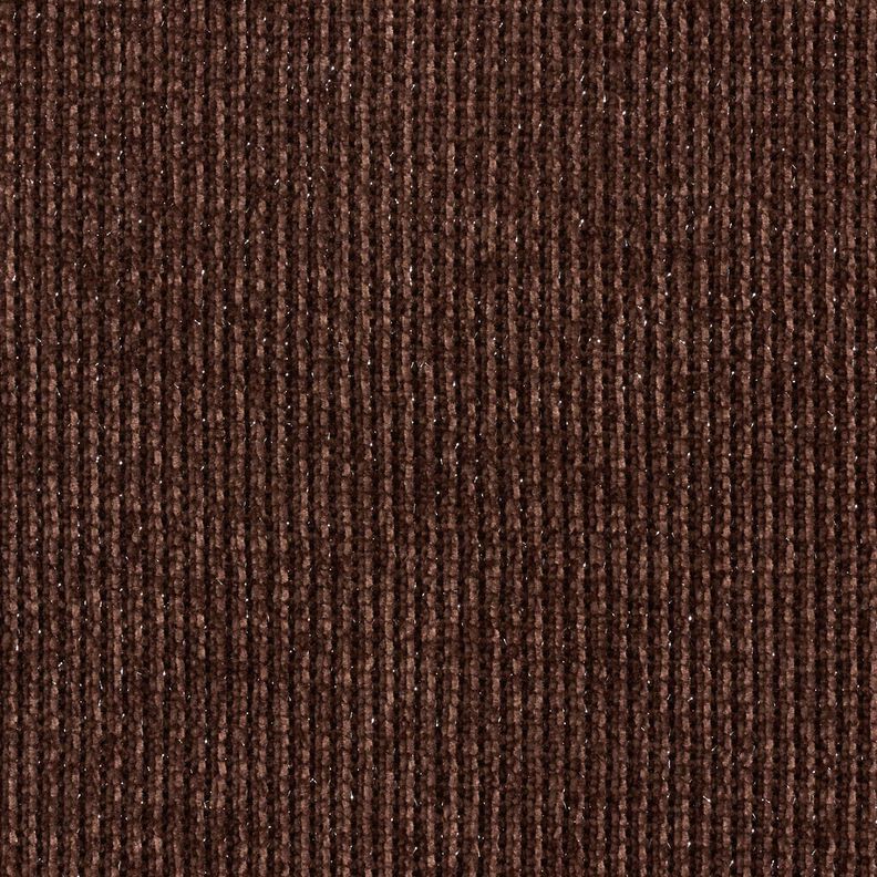 Chenille à paillettes – marron foncé/argent métallisé,  image number 1