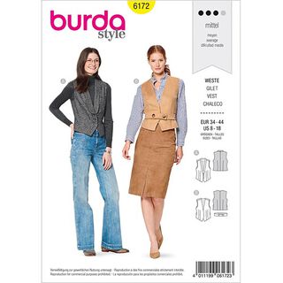 Gilet, Burda 6172 | 34-44, 