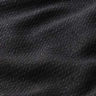 Tissu pour costume Structure diagonale pailletée – noir, 