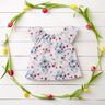 Tissu double gaze de coton Fleurs de printemps avec des tulipes – blanc/orange,  thumbnail number 5