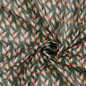 Crêpe mousseline Motif feuilles – noir/roseau,  thumbnail number 3