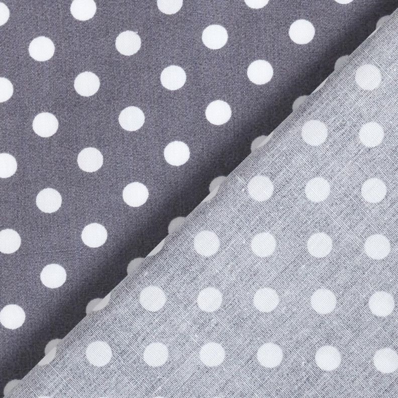 Popeline coton Pois – gris schiste/blanc, image number 4