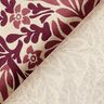 Tissu de décoration Semi-panama fleurs et vrilles – nature/bordeaux,  thumbnail number 4