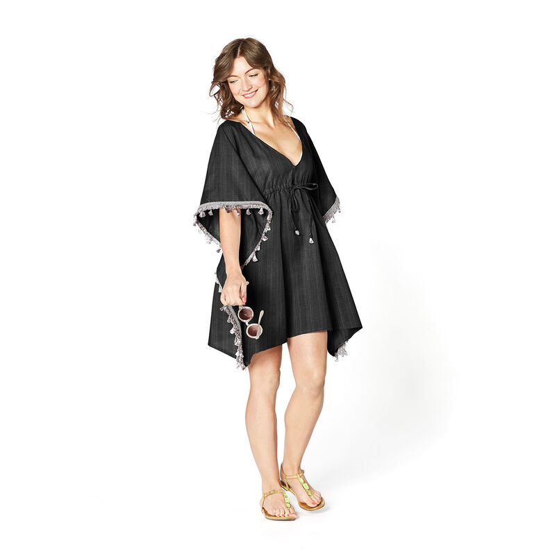 Seersucker en coton-viscose mélangés – noir, image number 6