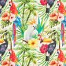 Tissu d’extérieur Canvas Oiseaux exotiques – blanc/vert,  thumbnail number 1