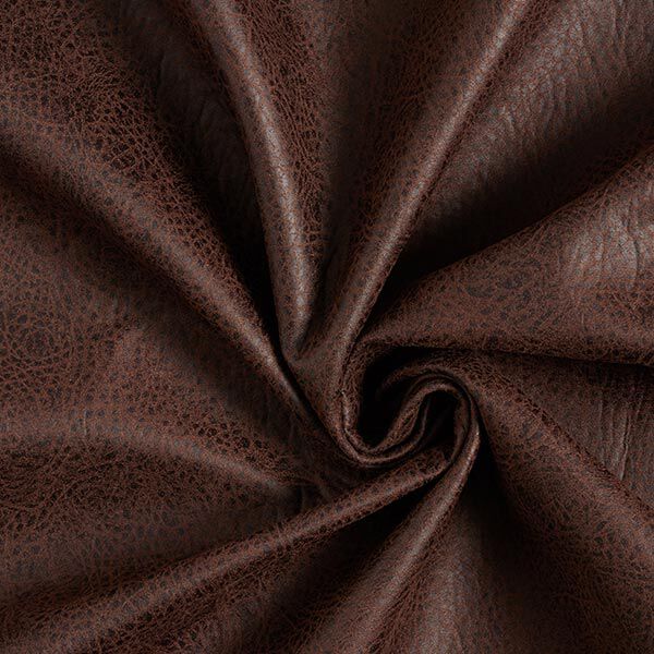 Tissu de revêtement Imitation cuir – marron foncé,  image number 1