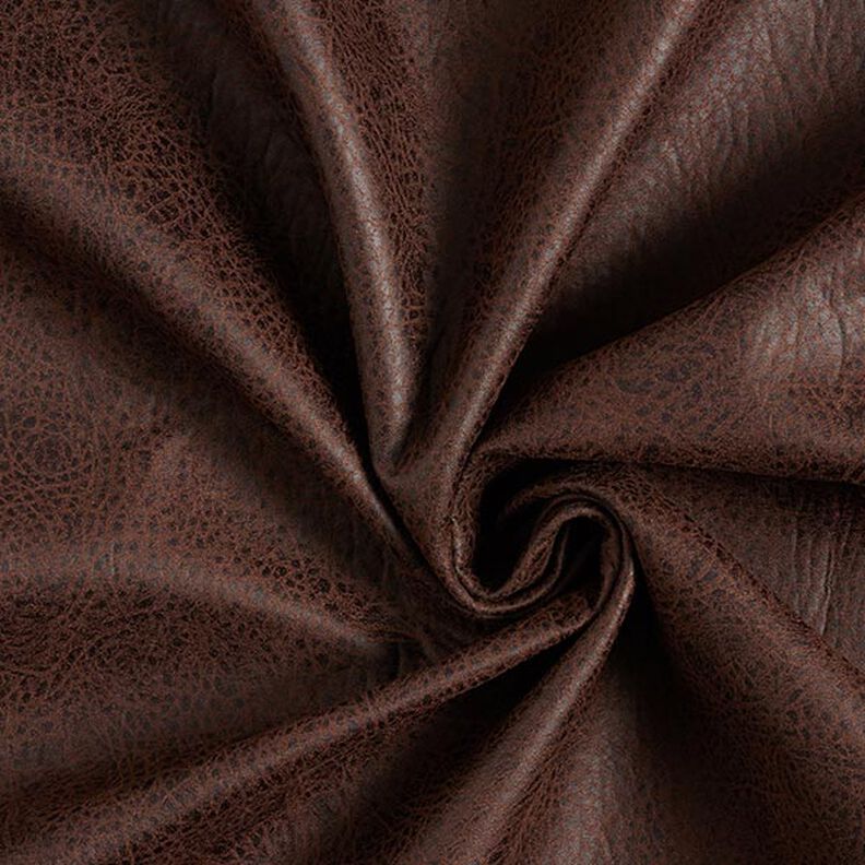 Tissu de revêtement Imitation cuir – marron foncé,  image number 1